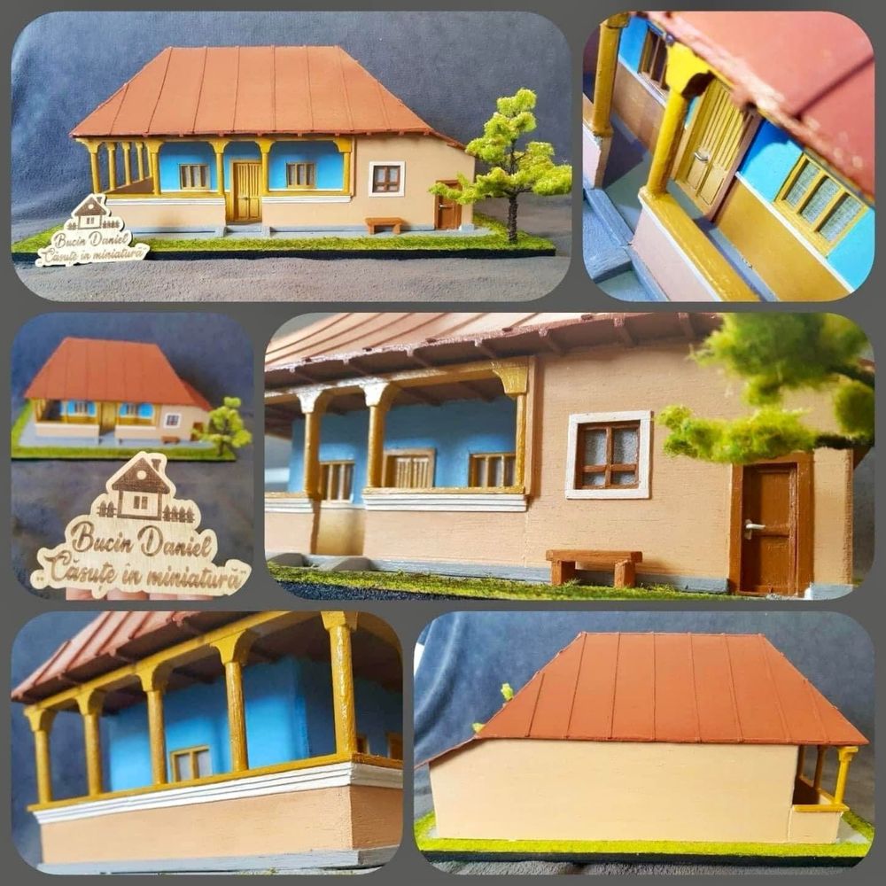 Casa traditionala in miniatura, casa batraneasca cadou personalizat