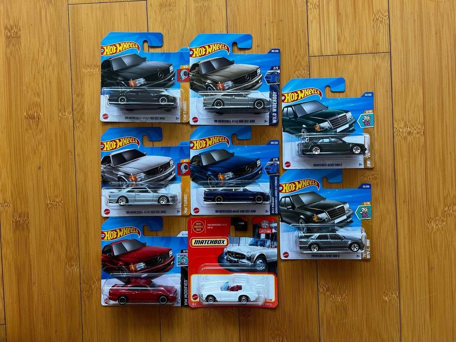 Hot Wheels Mercedes-Benz 500E; 560 SEC; 1963 230 SL