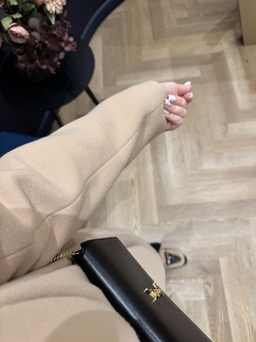 Palton de damă bej pentru toamnă, drept, lung, mărimea S, Marsego