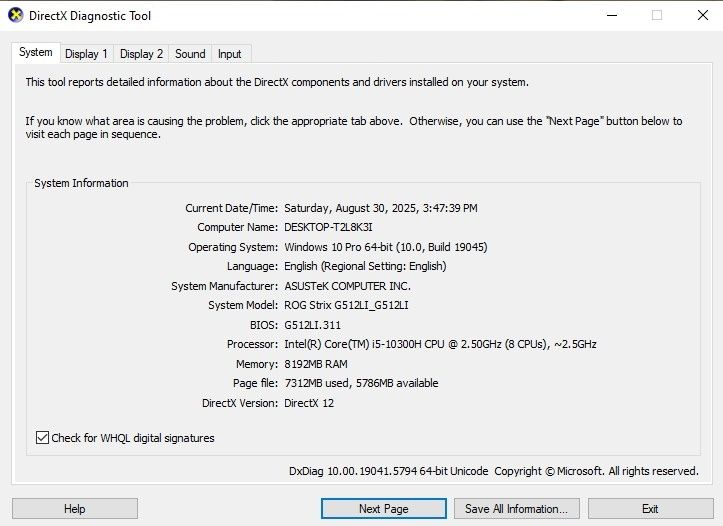 Laptop Asus rog strix