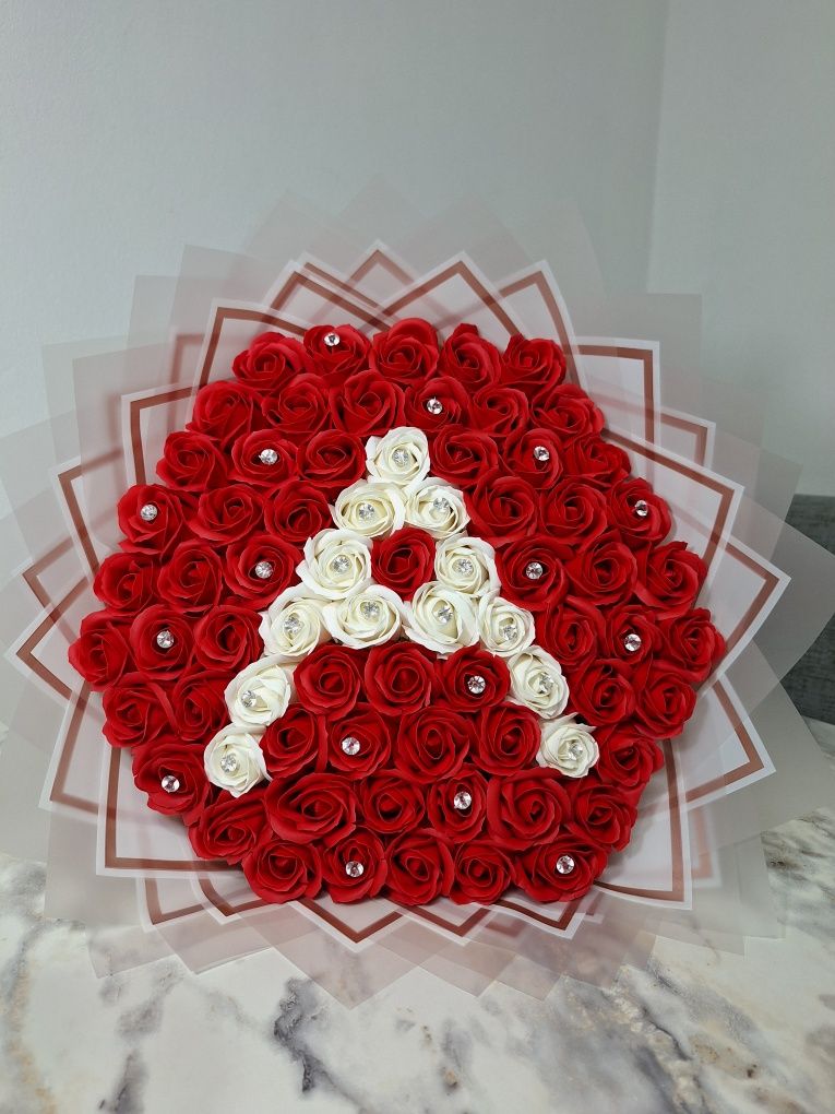 Buchet trandafiri de săpun