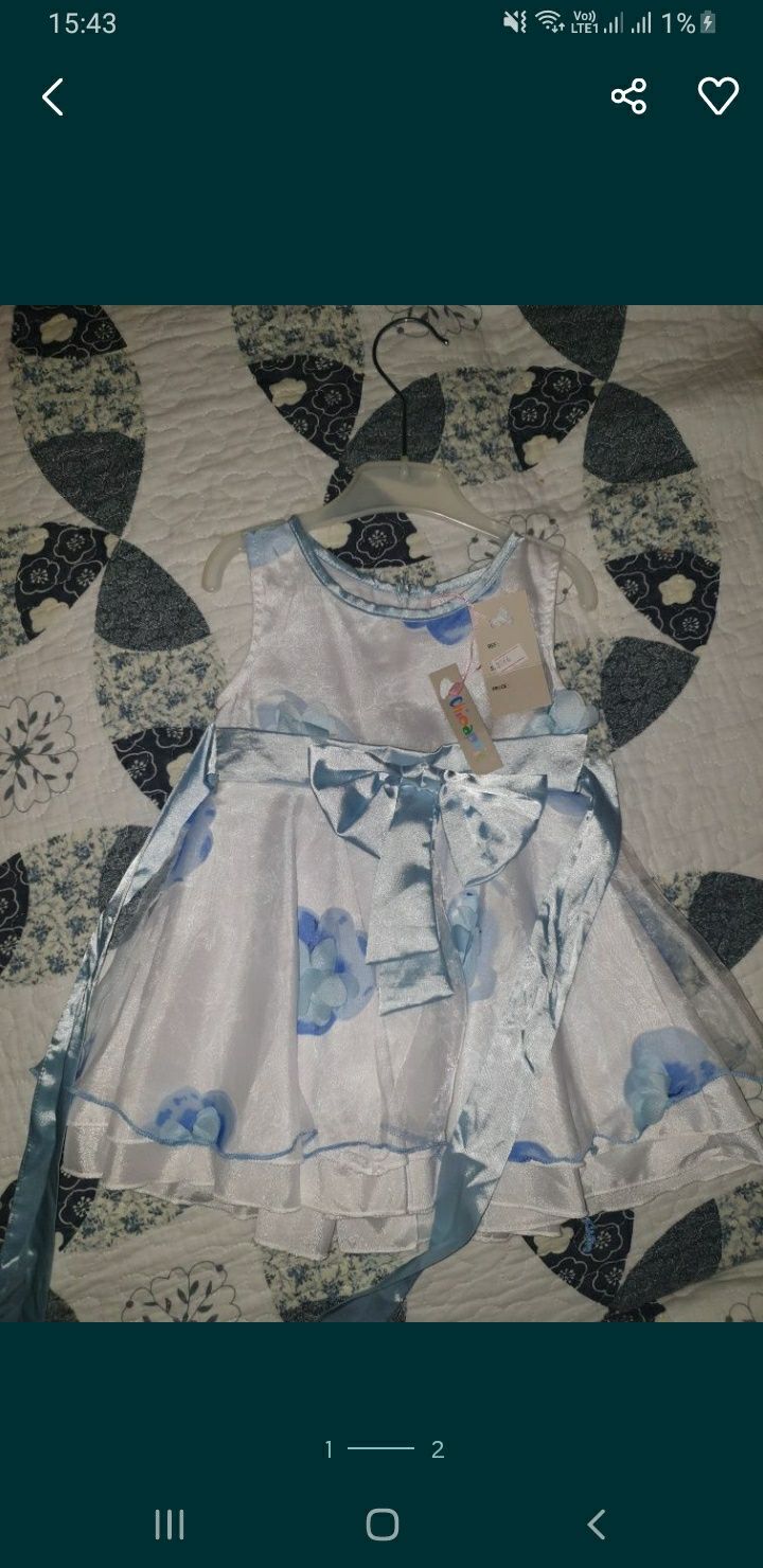 Rochie rochita si palarie set botez bebe copii bebelusa haine copii