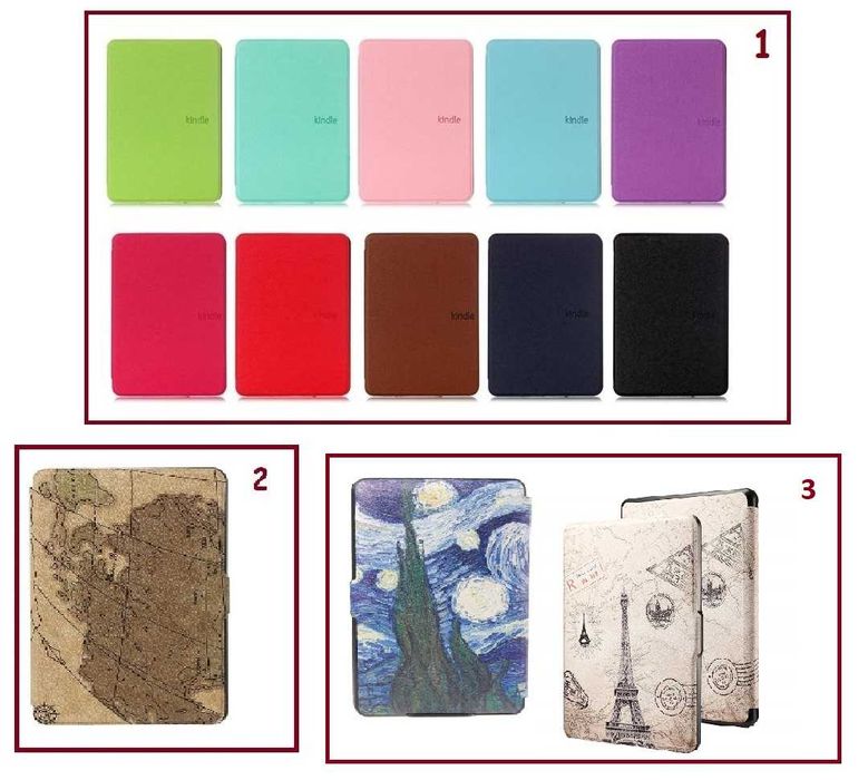 Husa Smart Amazon Kindle Paperwhite 1 2 3 + folie + stylus