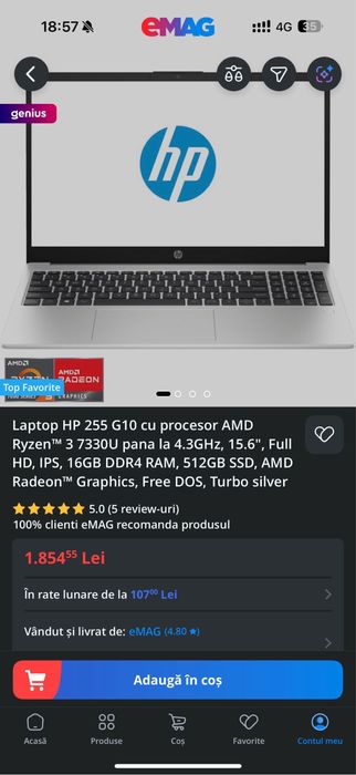 Laptop HP 245 utilizat foarte putin
