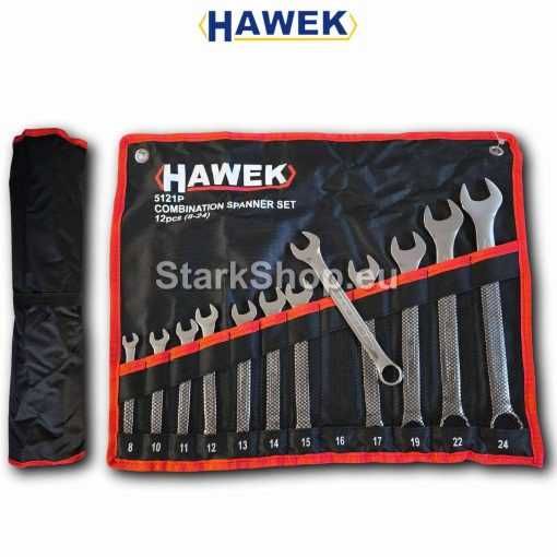 Комплект Звездогаечни Ключове HAWEK 12 ч 8-24мм Хром Ванадиева Стомана