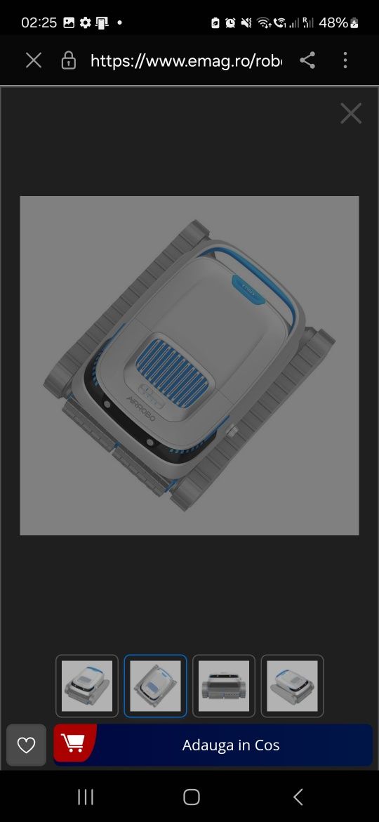 Robot pentru curatarea piscinei, fara fir