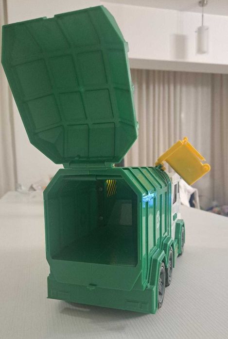 NOU- Masina gunoi MARE,40 cm/15 cm/20 cm, 6 sunete, lumini,pubela, sac