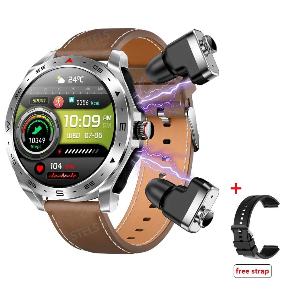 Смарт часовник STELS CB1 с Bluetooth слушалки и 2 каишки, 100+ режима