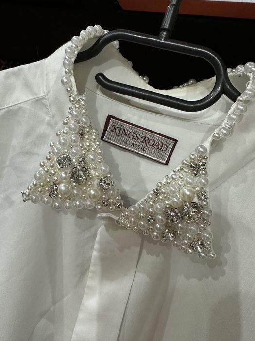 Camasa over size dama , lucrat manual pietre