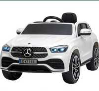 Masinuta electrica Mercedes GLE pentru copii cu telecomanda alb/negru