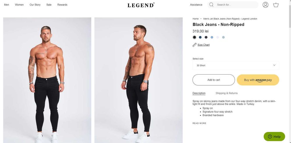 Blugi Slim Fit Legend London - mărimea 30