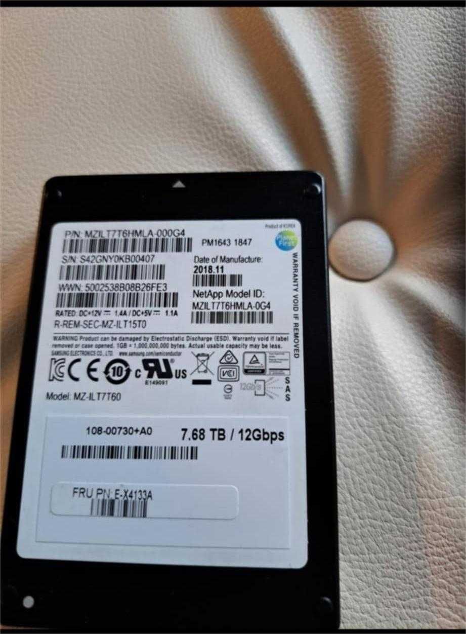 SSD SAS 7,68 TB Samsung