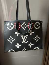 Голяма Черна Дамска Кожвна чантa Louis Vuitton