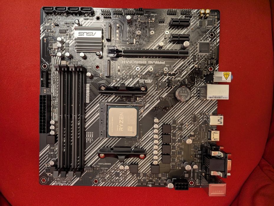 Ryzen 5 5600X и НОВО дъно ASUS PRIME B550M-K / опц. 16GB 32GB DDR4 SSD