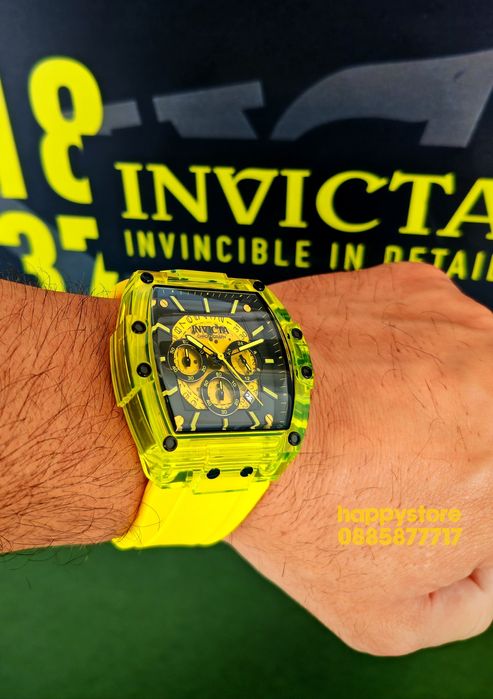 INVICTA S1 Rally yellow 49 mm, Инвикта нов ръчен часовник