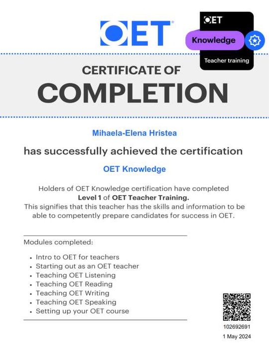 Engleză adulți/elevi – Speaking,Writing, IELTS, OET, STANAG, Cambridge