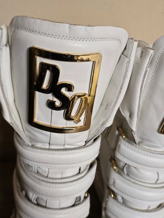 Dsquared2 оригинални дамски високи кецове от естествена кожа