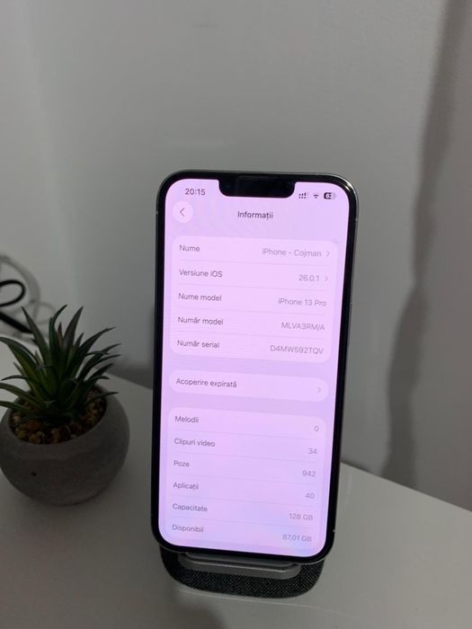 Iphone 13 Pro, 128 Gb, baterie 83%