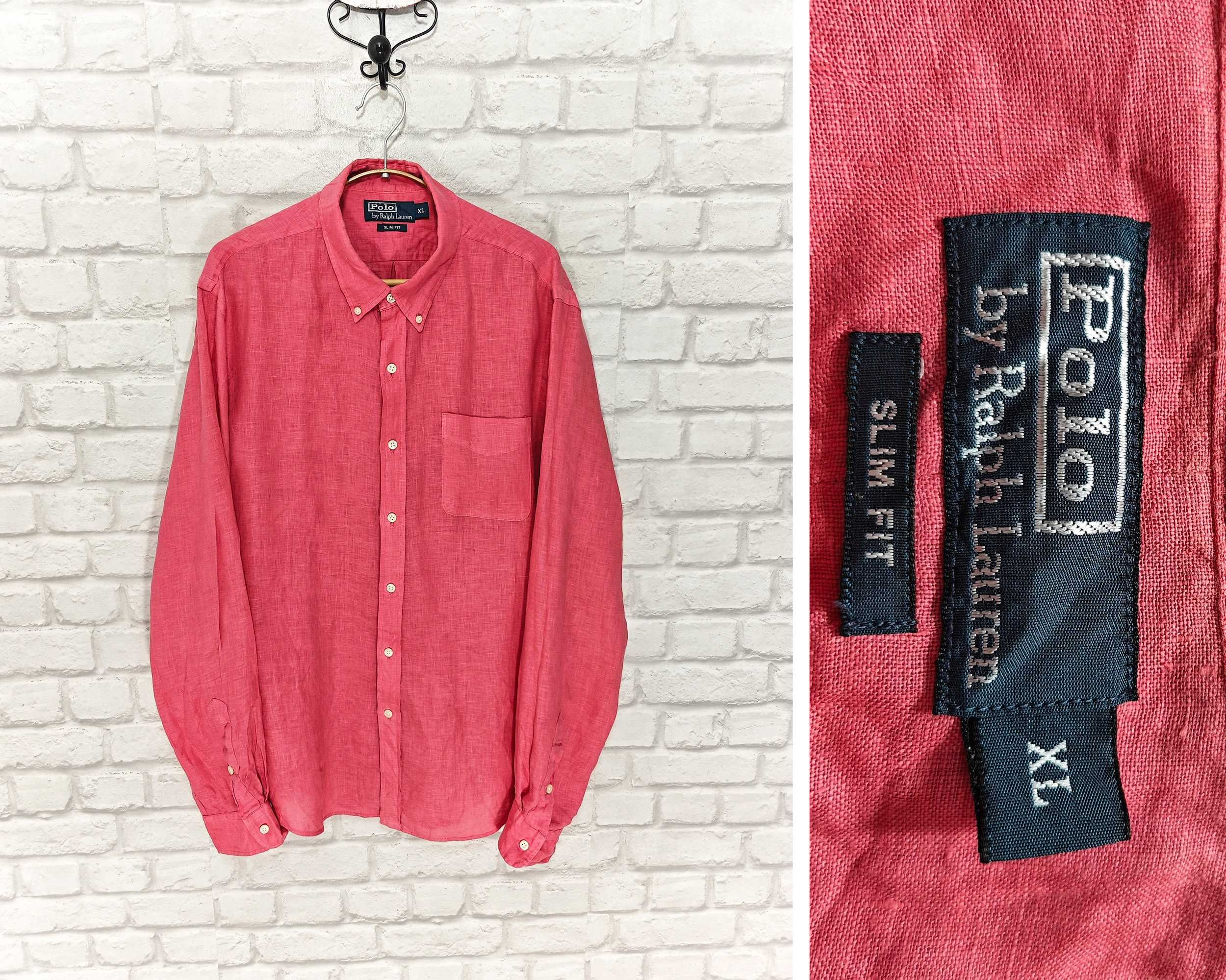 Ralph Lauren Slim fit 100% Лен Оригинална мъжка риза размер XL