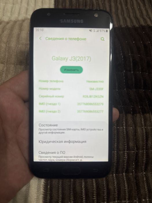 Самсунг J3, 2017 года, в отличном состоянии