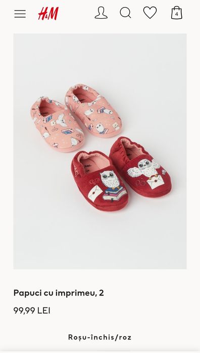 Papucei de casă, H&M, noi, mr.28/29