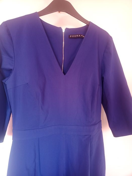 Salopetă office culoare albastru cerneală