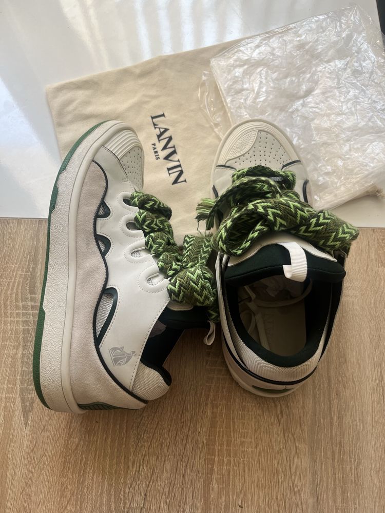 Lanvin Curb White & Green