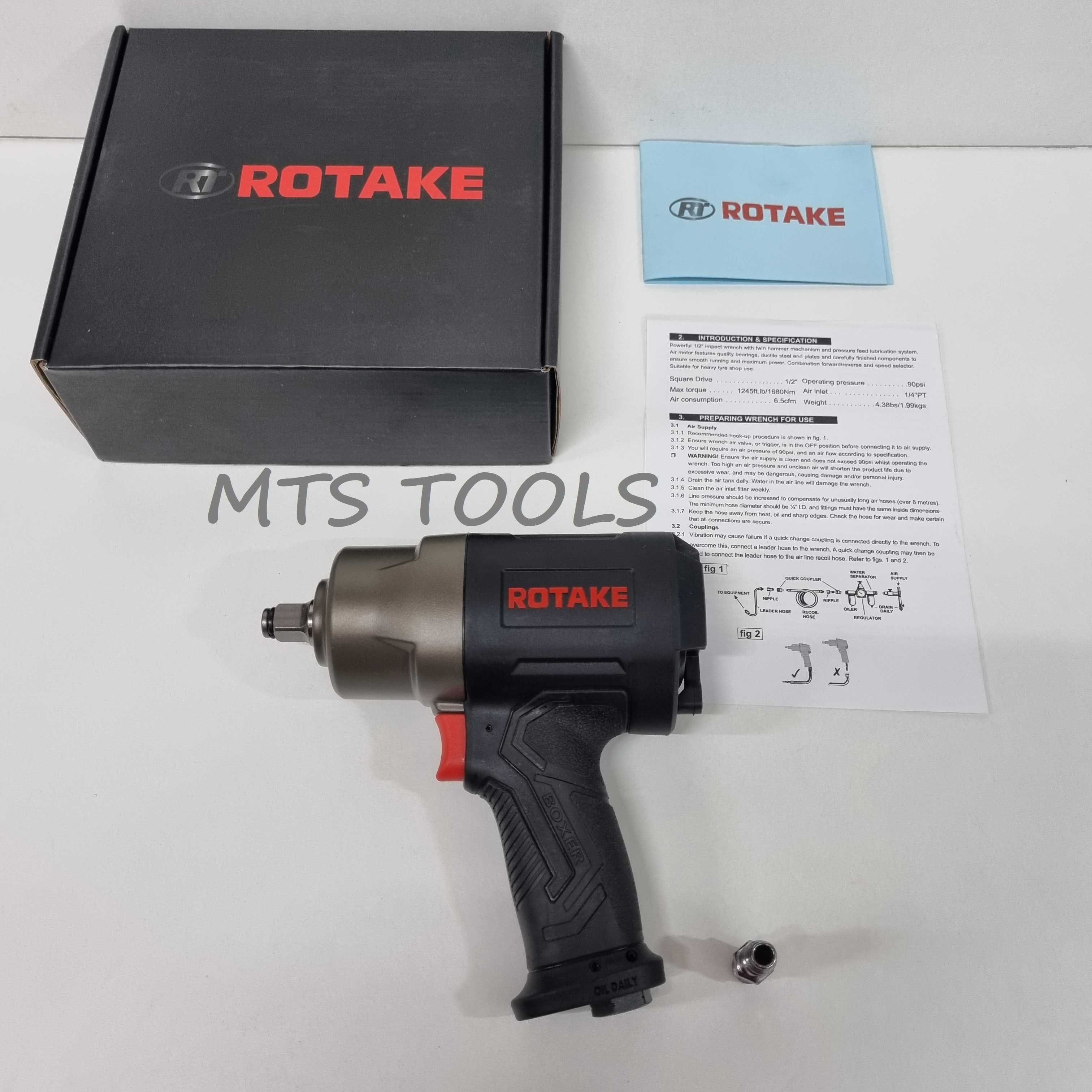 Pistol pneumatic impact 1/2 1680Nm ROTAKE RT-5274