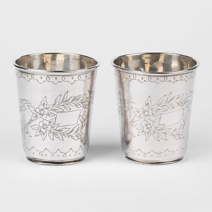 Set de 2 pahare din Imperiul Otoman cca 1880-210 ml-argintart.ro