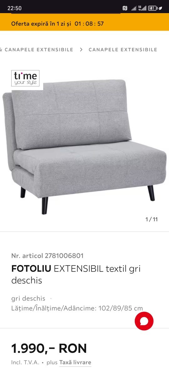 Fotoliu extensibil