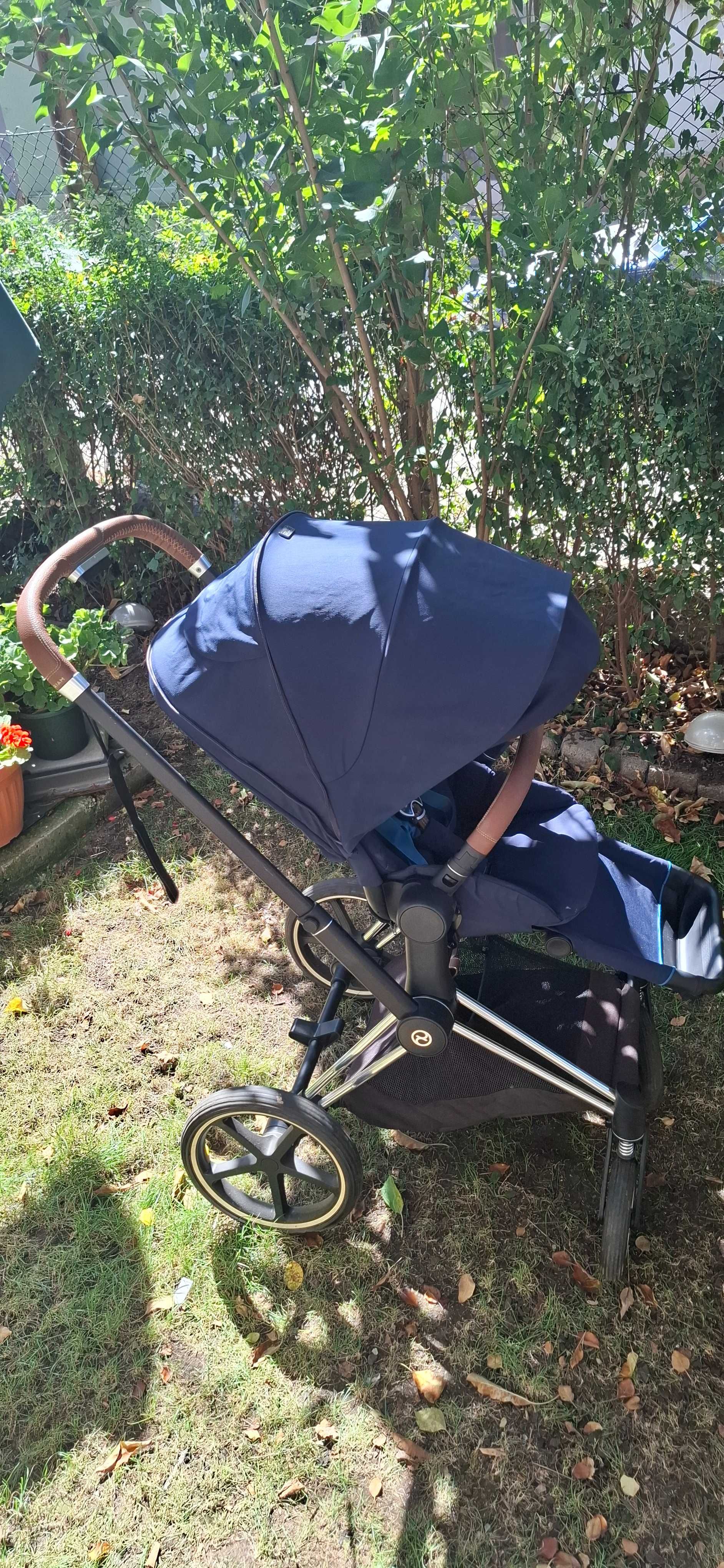 Cybex Priam Lux Platinum - комплект + 2 летни коша