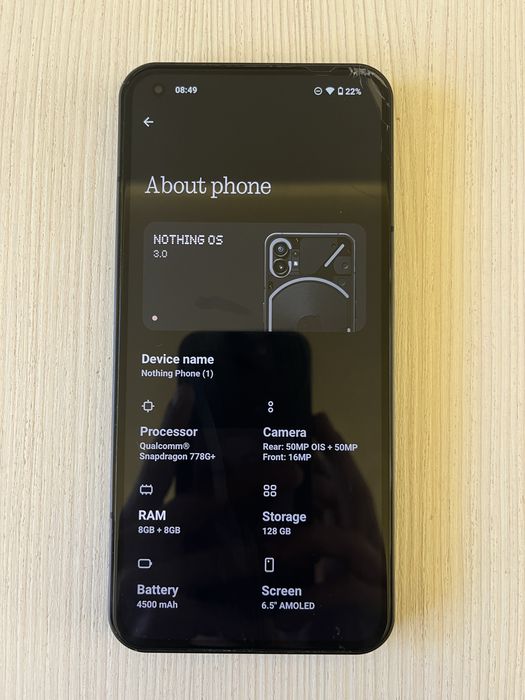 Nothing Phone 1, stare impecabila, 8gb ram 128gb rom