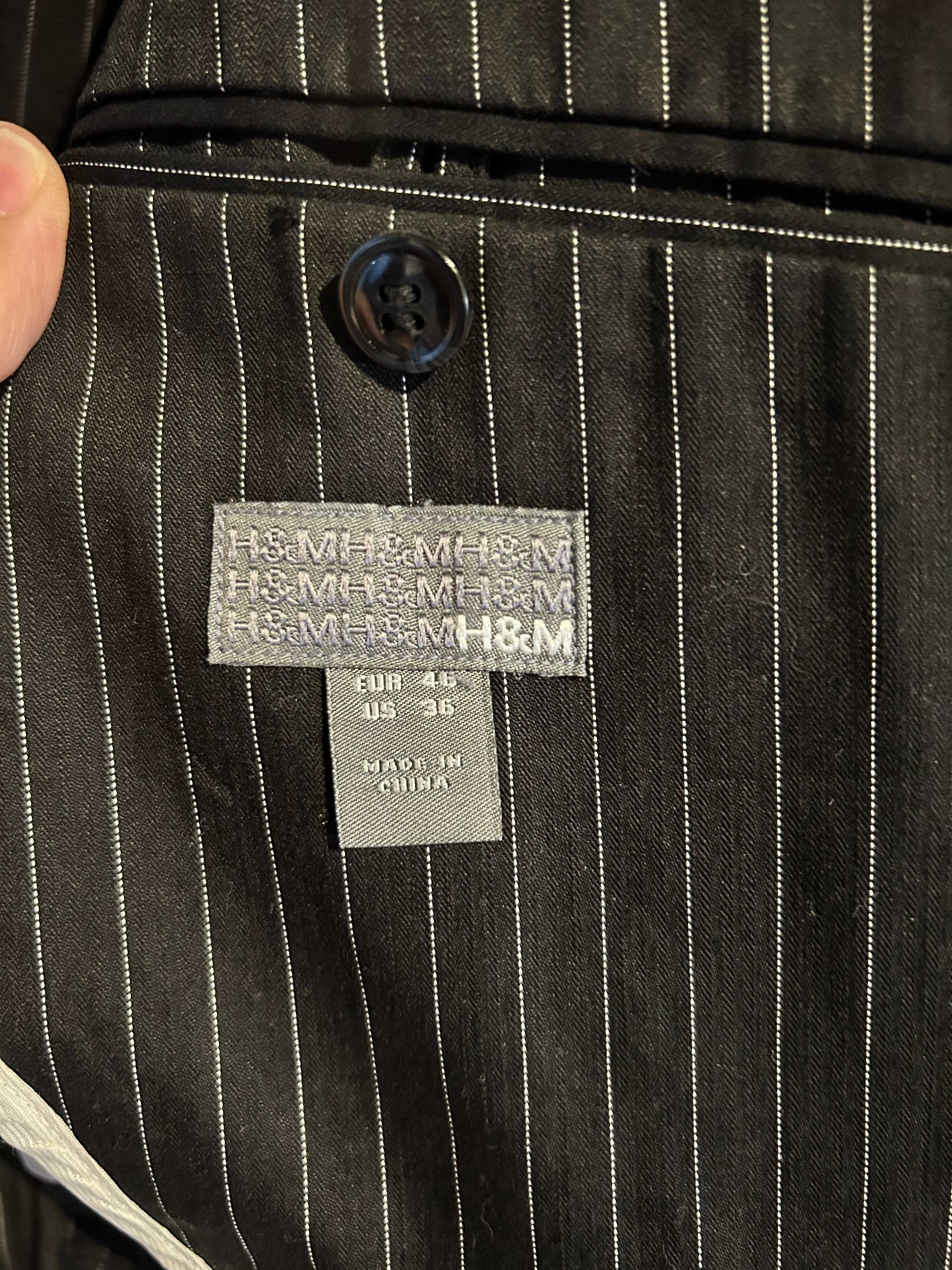 3 едноцветни ризи Benetton, Zara x 2 + раирано сако H&M