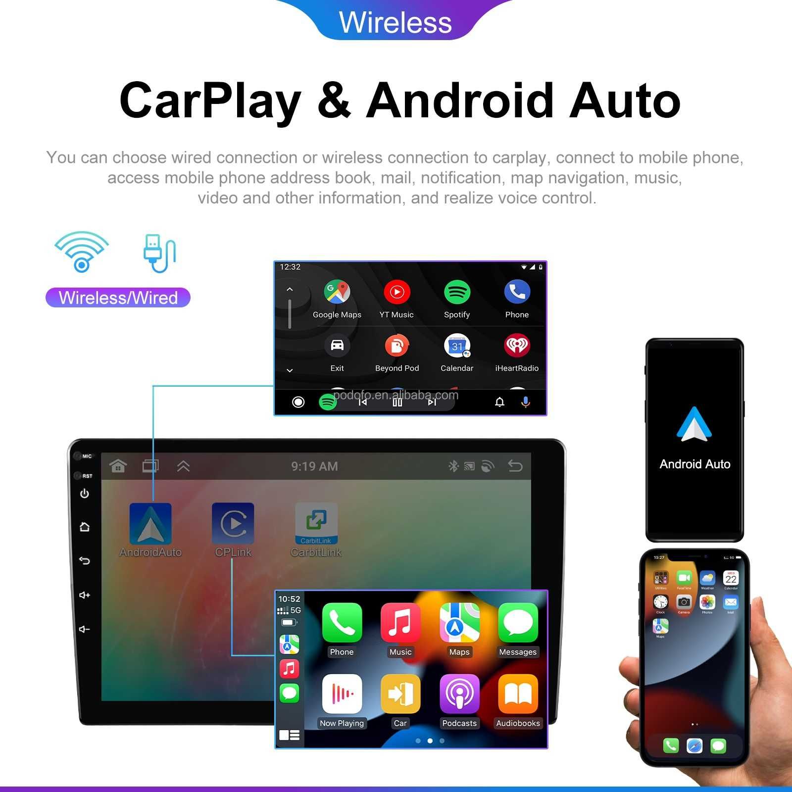 Mултимедия за VW навигация Android Volkswagen Polo TRoc Transporter T6