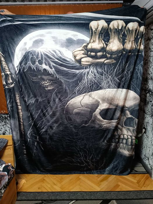 Покривало/одеало за легло с череп.