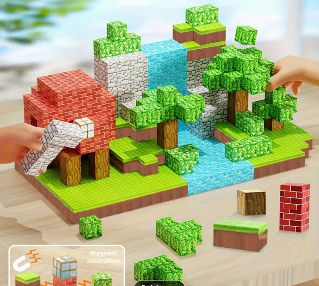 100бр. магнитни кубчета Minecraft. ИЗЧЕРПАН!!!