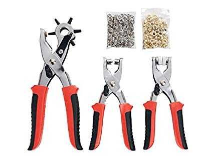 Set 3: Cleste gaurit perforat curea preducea perforator, aplicat capse
