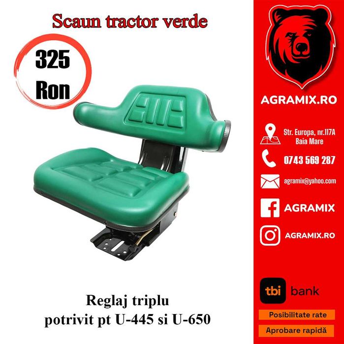 Scaune noi cu reglaj triplu pentru tractoare UTB 445, 650 Agramix