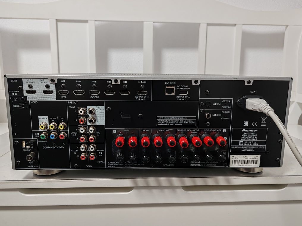 Amplificator receiver Pioneer vsx 924, Bluetooth, Wi-Fi, Spotify