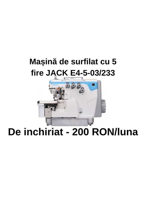 Masina de cusut JACK, de surfilat si UBERDECK - de inchiriat