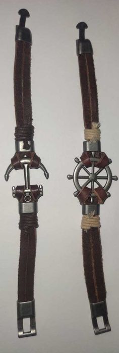 Мужские стильные кожаные браслеты