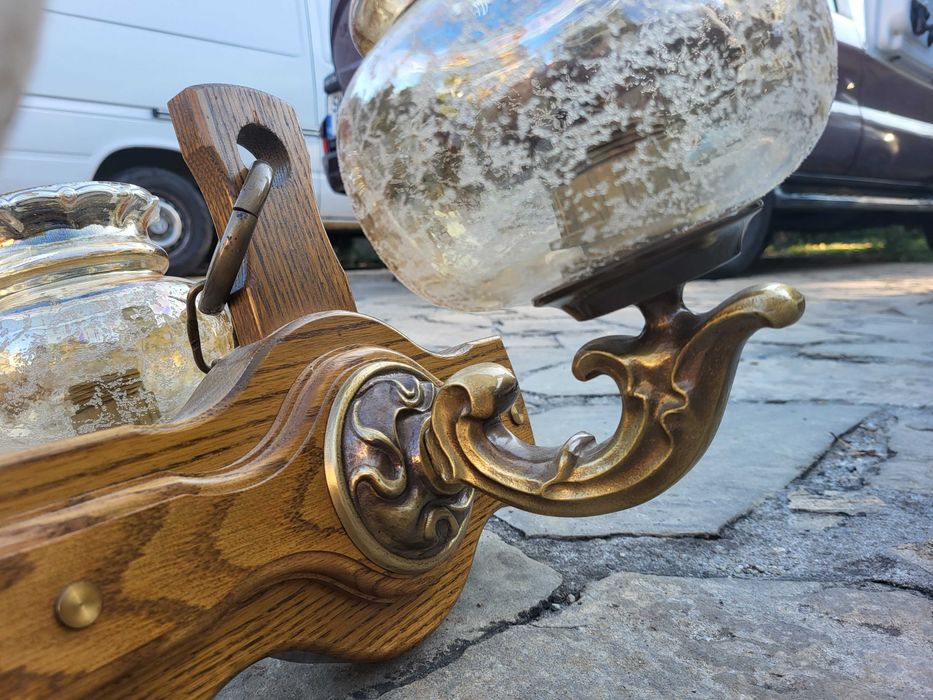 Candelabru lemn masiv