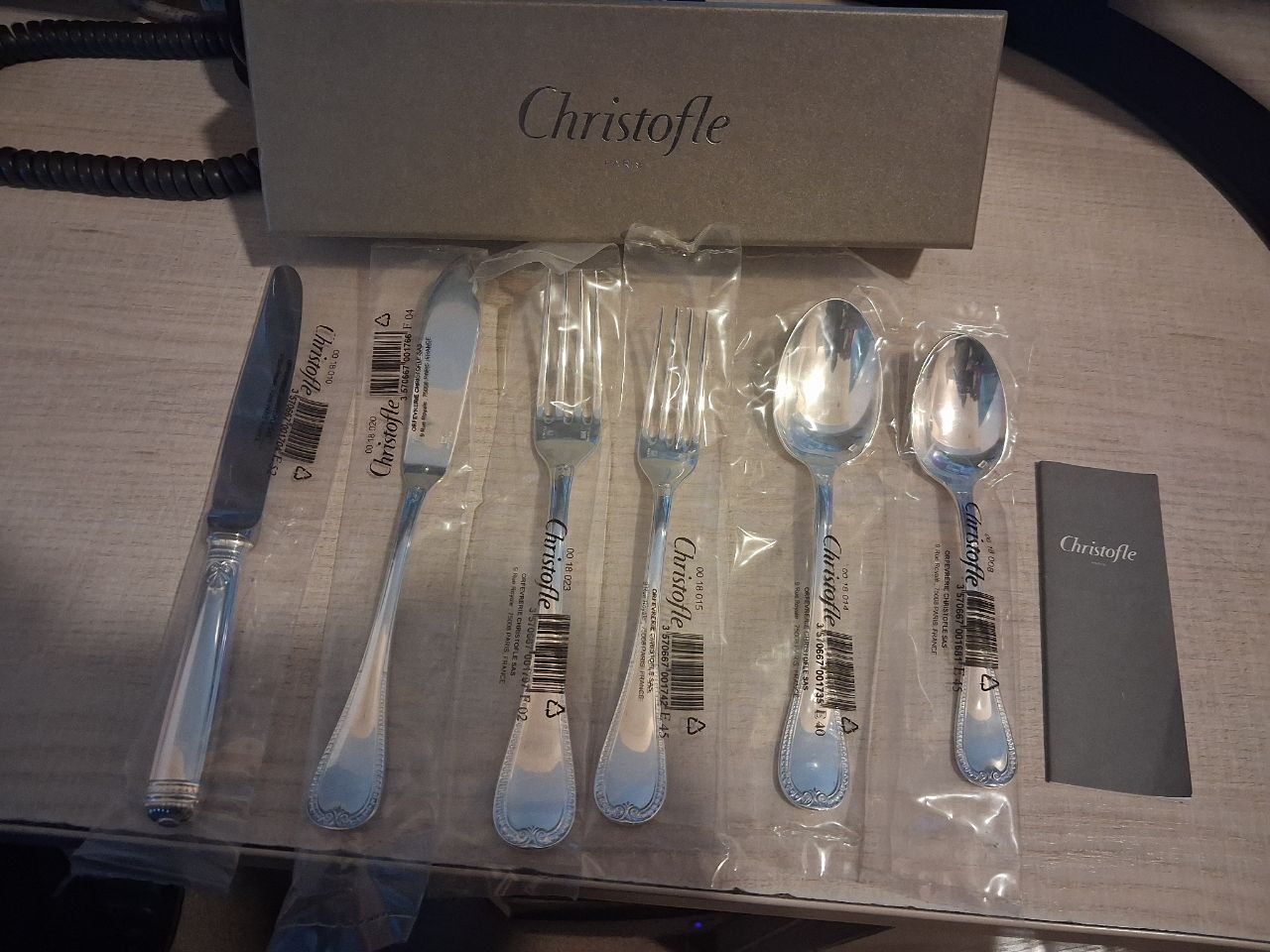 Christofle Original qoshiq vilkalar. Fransiya Parij