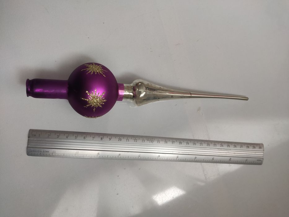 Vârf brad  sticla ornament vintage