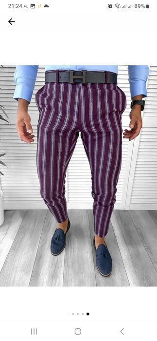 Мъжки спортноелегатен панталон Бордо цвят размер 36