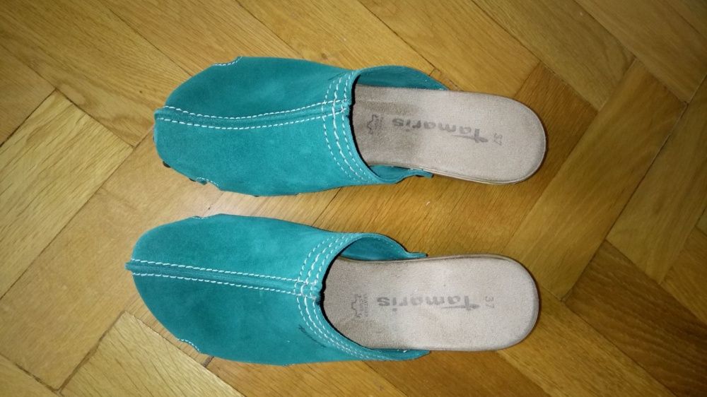 Saboți damă, piele intoarsa