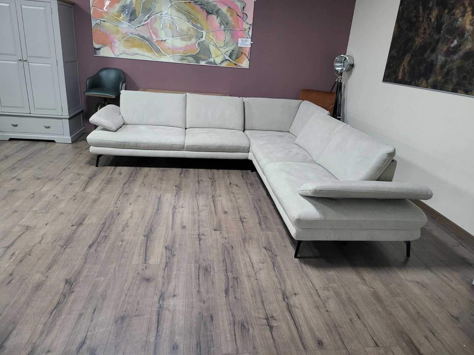 ПРОМОЦИЯ!!! Сиво-бежов ъглов диван от плат Dieter Knoll ZE-EM20075