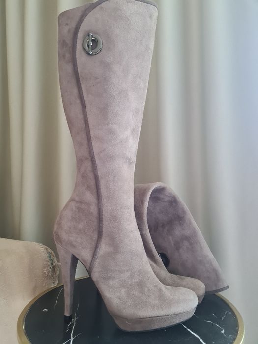 Cizme toc piele naturala