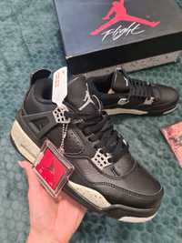 Adidasi Jordan Retro 4 Oreo Black - piele/ PREMIUM/size 39,40...44