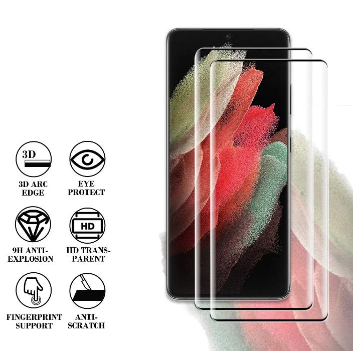 Folie sticla 3D full pt. Samsung Galaxy S21 , S21 Plus , S21 Ultra 5G